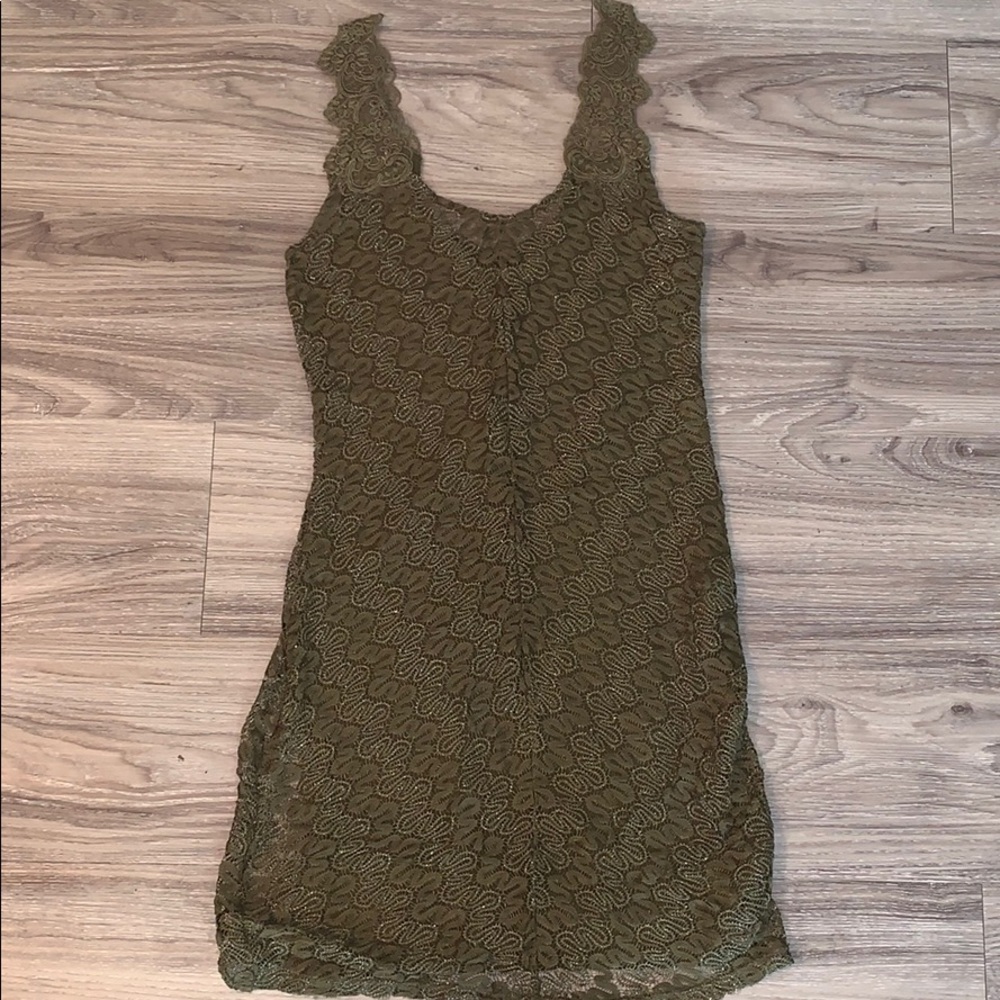 Free people dark green dress m